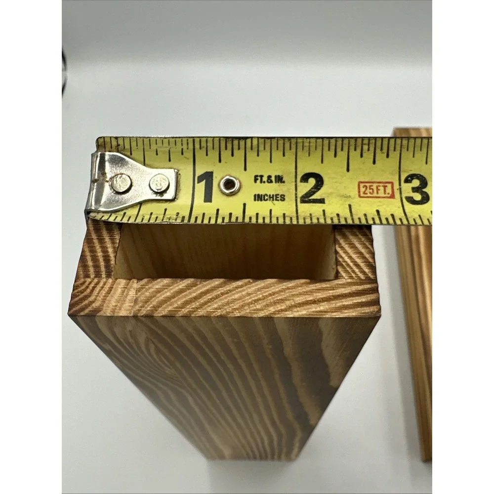Set of 2‎ Wood Wall Planter Pocket Faux Greenery Dried Flowers Minimalist Pine